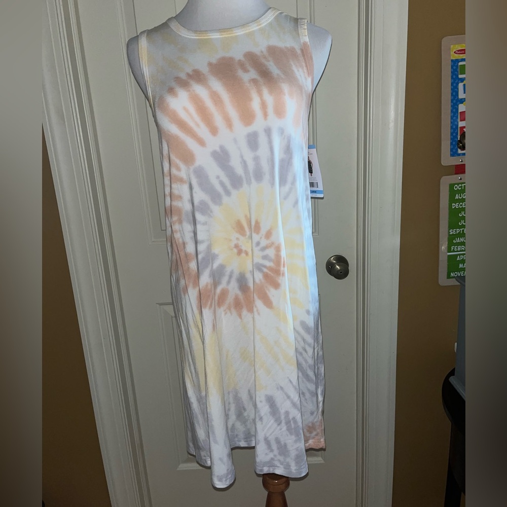 New T&S Thread And Supply Women's L Tank Dress Tie Dye Sleeveless